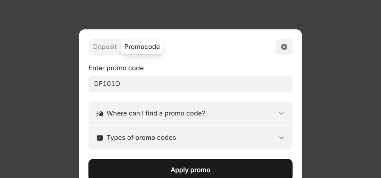 Promocode Example
